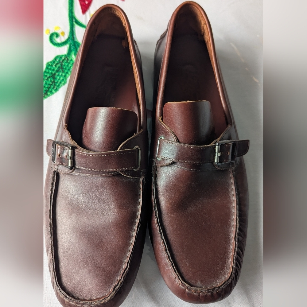 salvatore Ferragamo Fergie Men's Dark Brown Leather Loafers